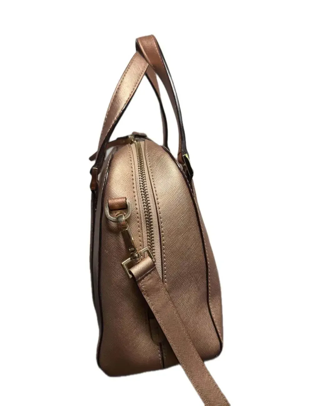 Kate Spade New York Metallic Saffiano Leather Dome Satchel Bag